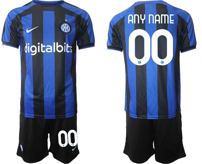 Cheap Men 2022-2023 Club Inter milan home blue customized Soccer Jersey